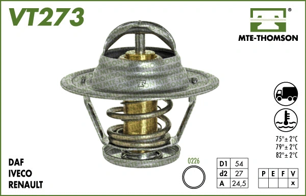 Thermostat, coolant (VT273.79)