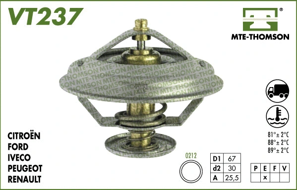 Thermostat, coolant (VT237.81)