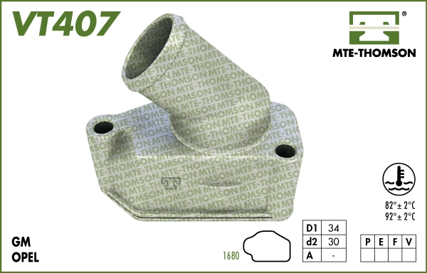 Thermostat, coolant (VT407.92)