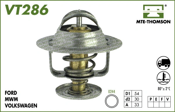 Thermostat, coolant (VT286.82)