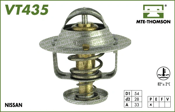 Thermostat, coolant (VT435.82)