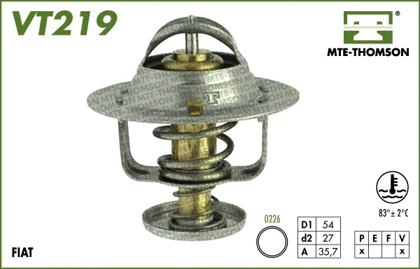 Thermostat, coolant (VT219.83)
