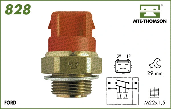 Temperature Switch, radiator fan (828.95/100)