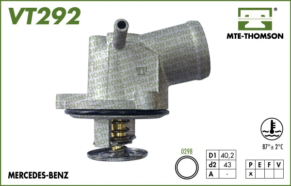Thermostat, coolant (VT292.87)