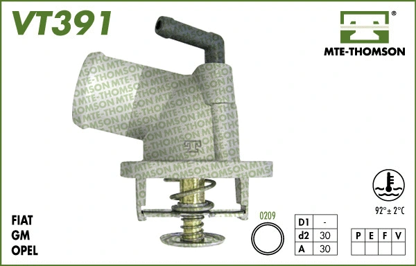 Thermostat, coolant (VT391.92)