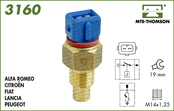 Sensor, coolant temperature (3160)