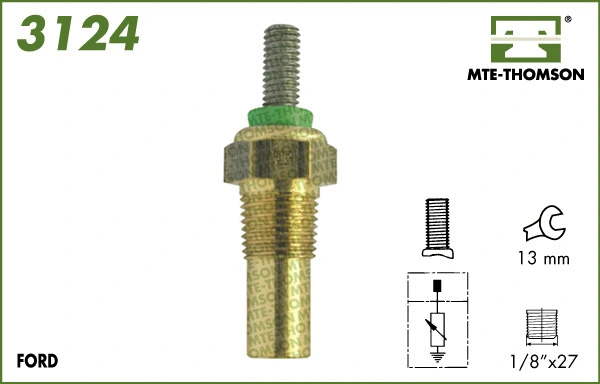 Sensor, coolant temperature (3124)