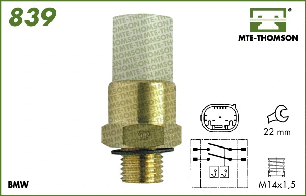 Temperature Switch, radiator fan (839)