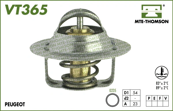 Thermostat, coolant (VT365.89)