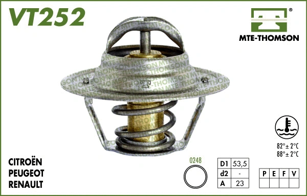 Thermostat, coolant (VT252.82)