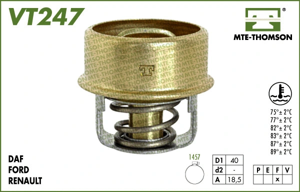 Thermostat, coolant (VT247.89)