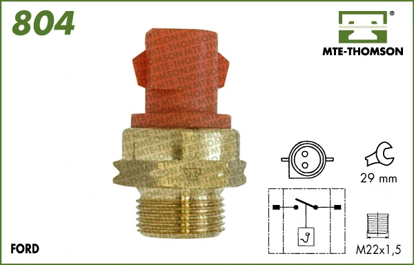 Temperature Switch, radiator fan (804.102/97)