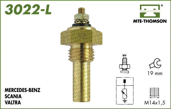 Sensor, coolant temperature (3022-L)