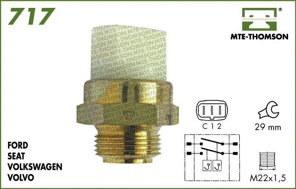 Temperature Switch, radiator fan (717.75/82)