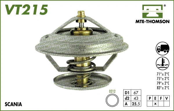 Thermostat, coolant (VT215.79)