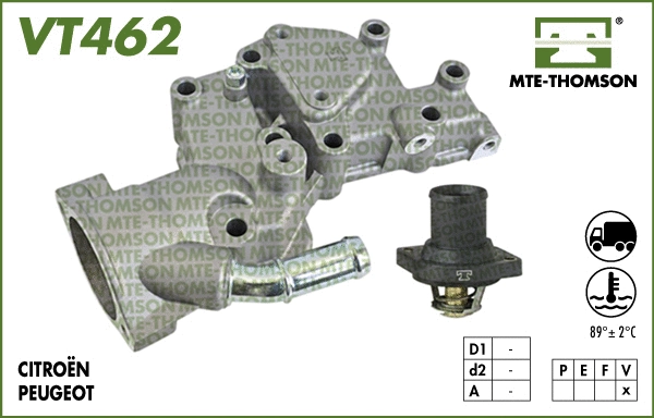 Thermostat, coolant (VT462.89)