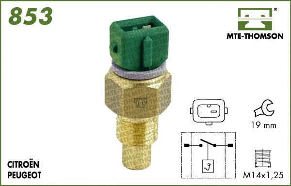 Temperature Switch, radiator fan (853.60)