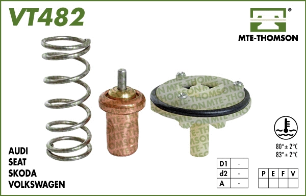 Thermostat, coolant (VT482.80)