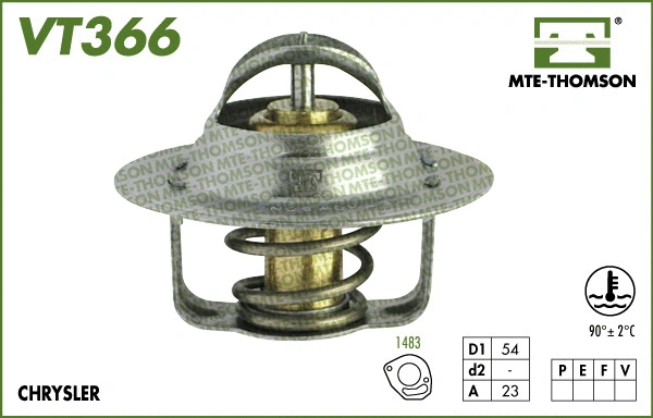 Thermostat, coolant (VT366.90)