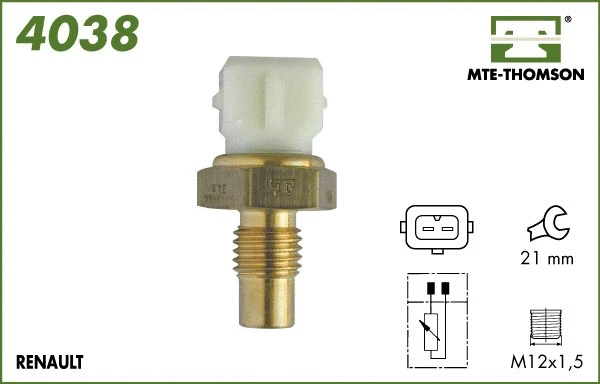 Sensor, coolant temperature (4038)