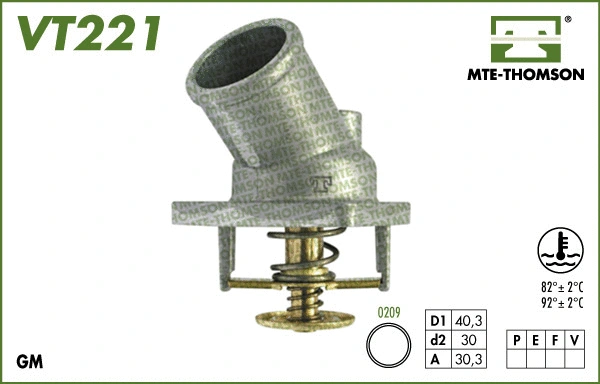 Thermostat, coolant (VT221.92)