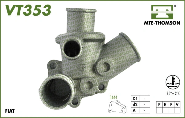 Thermostat, coolant (VT353.80)