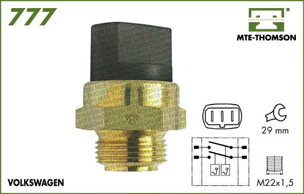 Temperature Switch, radiator fan (777.95/102)