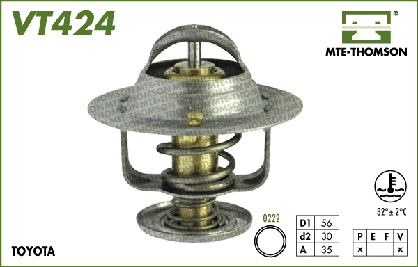 Thermostat, coolant (VT424.82)