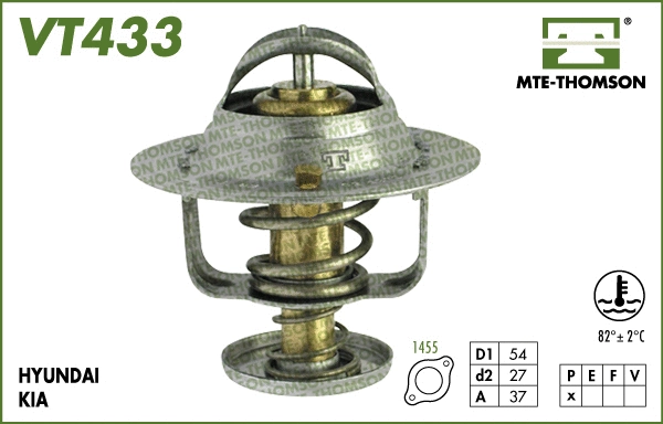 Thermostat, coolant (VT433.82)