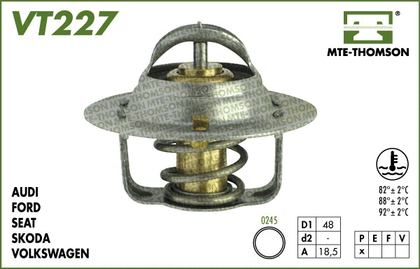 Thermostat, coolant (VT227.92)