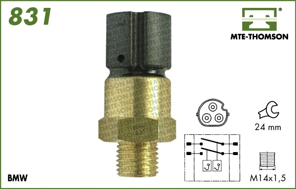 Temperature Switch, radiator fan (831)