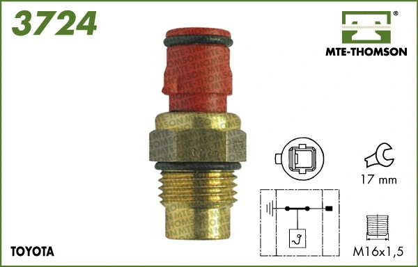 Temperature Switch, radiator fan (3724.85/80)