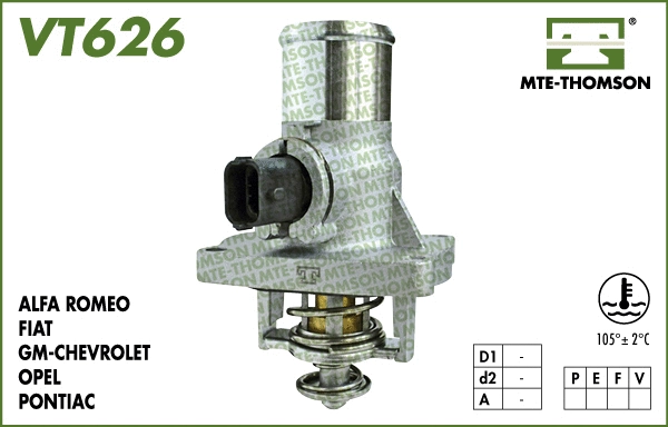 Thermostat, coolant (VT626.105)