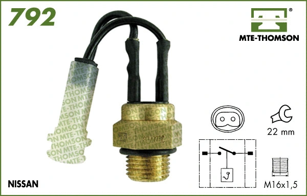 Temperature Switch, radiator fan (792.92/82)
