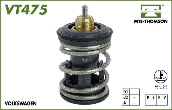 Thermostat, coolant (VT475.95)