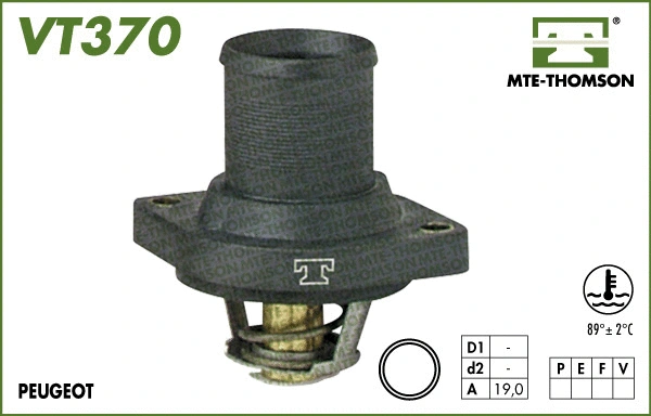 Thermostat, coolant (VT370.89)