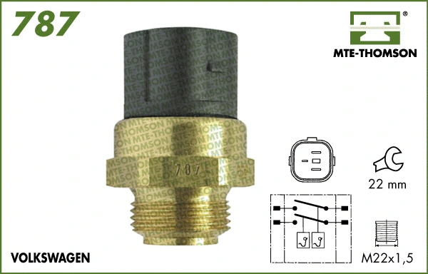 Temperature Switch, radiator fan (787.95/102)