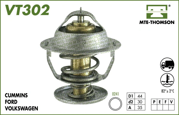 Thermostat, coolant (VT302.82)