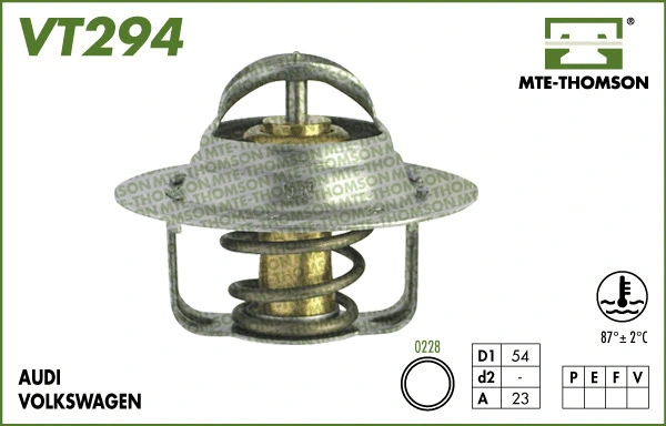 Thermostat, coolant (VT294.87)