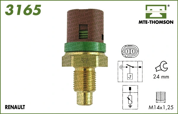Temperature Switch, radiator fan (3165)