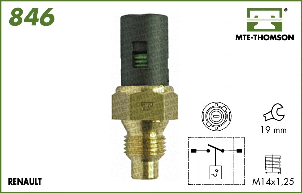 Temperature Switch, radiator fan (846)