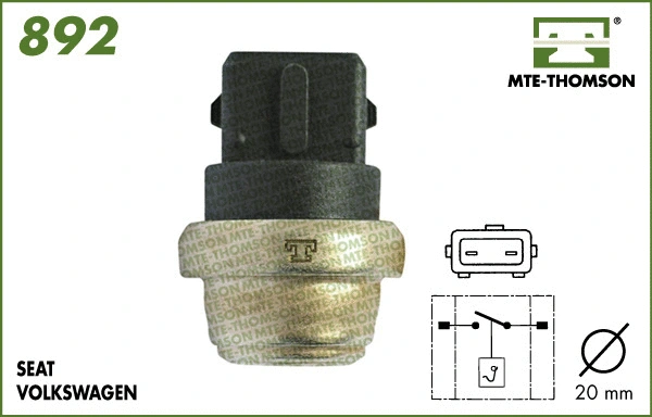 Temperature Switch, radiator fan (892)