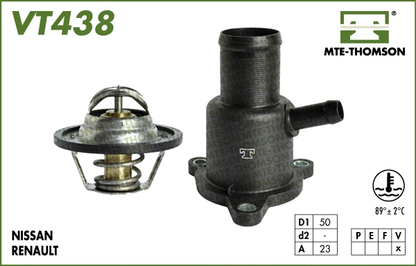 Thermostat, coolant (VT438.89)
