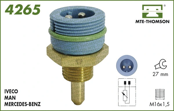 Sensor, coolant temperature (4265)