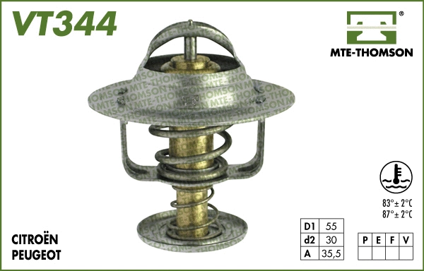Thermostat, coolant (VT344.83)