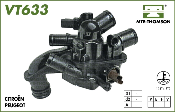 Thermostat, coolant (VT633.105)