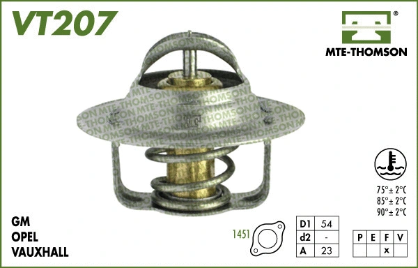 Thermostat, coolant (VT207.85)