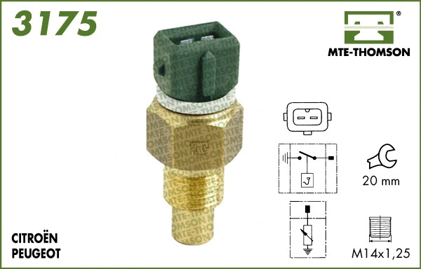Sensor, coolant temperature (3175)