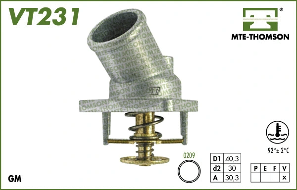 Thermostat, coolant (VT231.92)