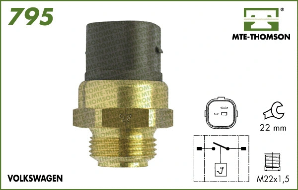 Temperature Switch, radiator fan (795.95/90)